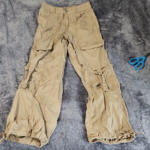 No Boundaries Wide Leg Cargo Pants - Tan